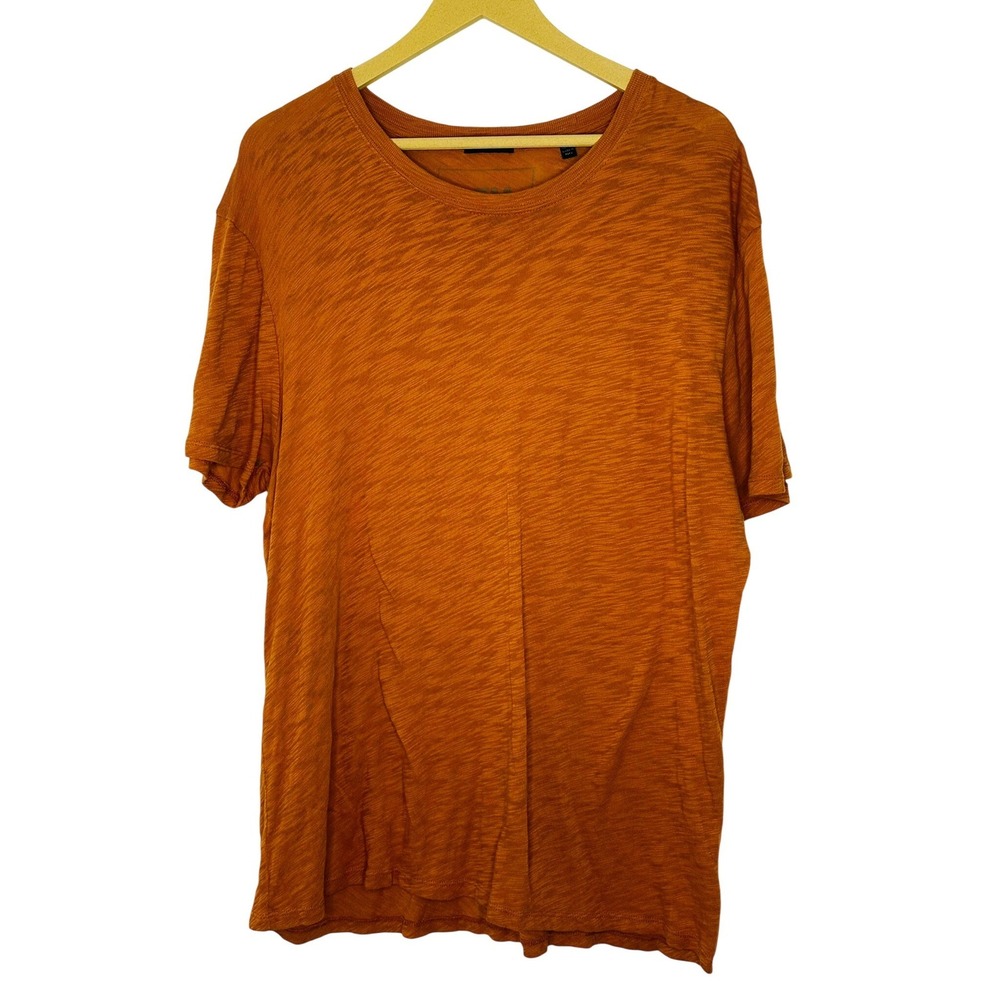 ATM Anthony Thomas Melillo Mens Slub Jersey Crew Neck Tee Burnt Orange XL AM4000